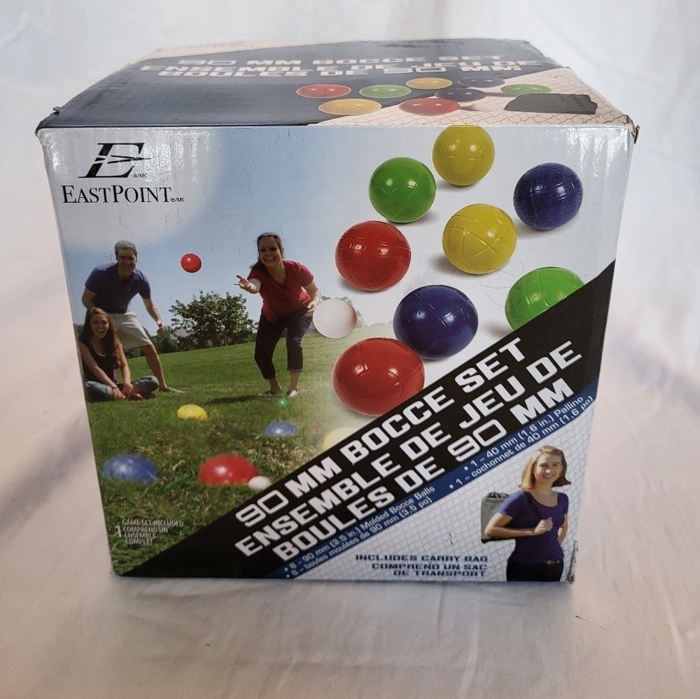 NIB EastPoint 90mm Bocce Ball Set